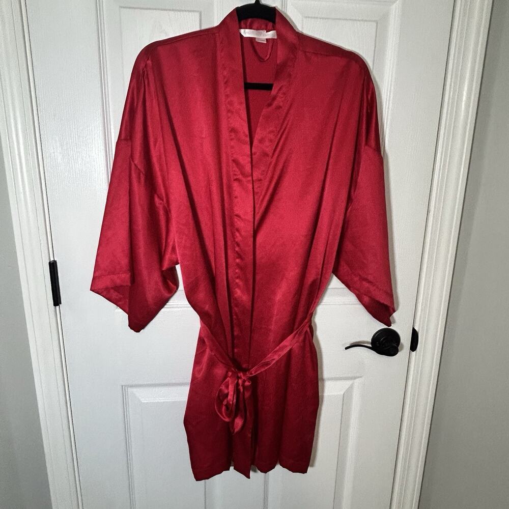 Victoria’s Secret Size XL Red Satin Robe Vintage